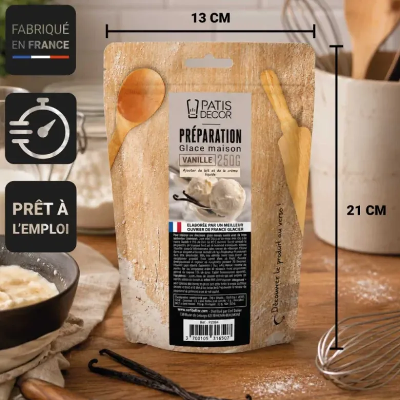 Préparation pour glace à la vanille maison