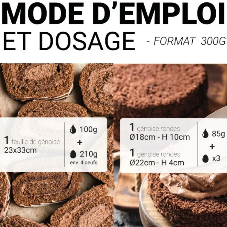 Préparation pour génoise au cacao