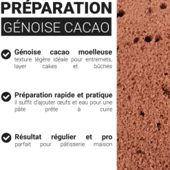 Préparation pour génoise au cacao
