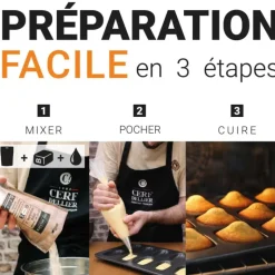Préparation pour madeleines sucrées