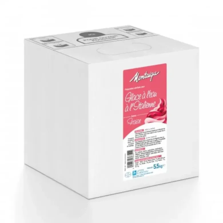 Préparation UHT pour glace à l'italienne - saveur fraise - 5,5 kg