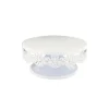 Présentoir gâteau blanc broderie Ø 15 cm