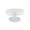 Présentoir gâteau blanc broderie Ø 18 cm