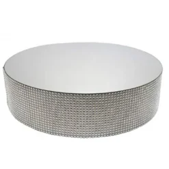 Présentoir gâteau effet miroir et contour en strass