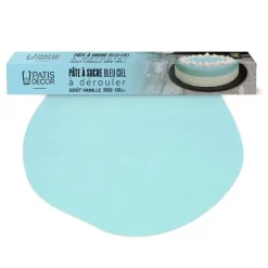Pâte à sucre bleue pastel étalée - DDM02/26