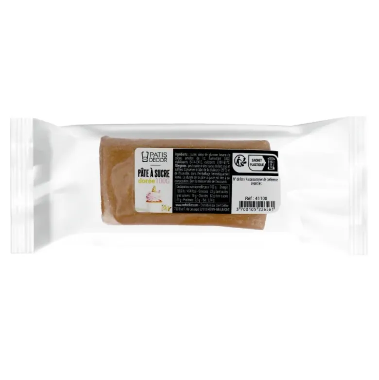 Pâte à sucre dorée 100 g
