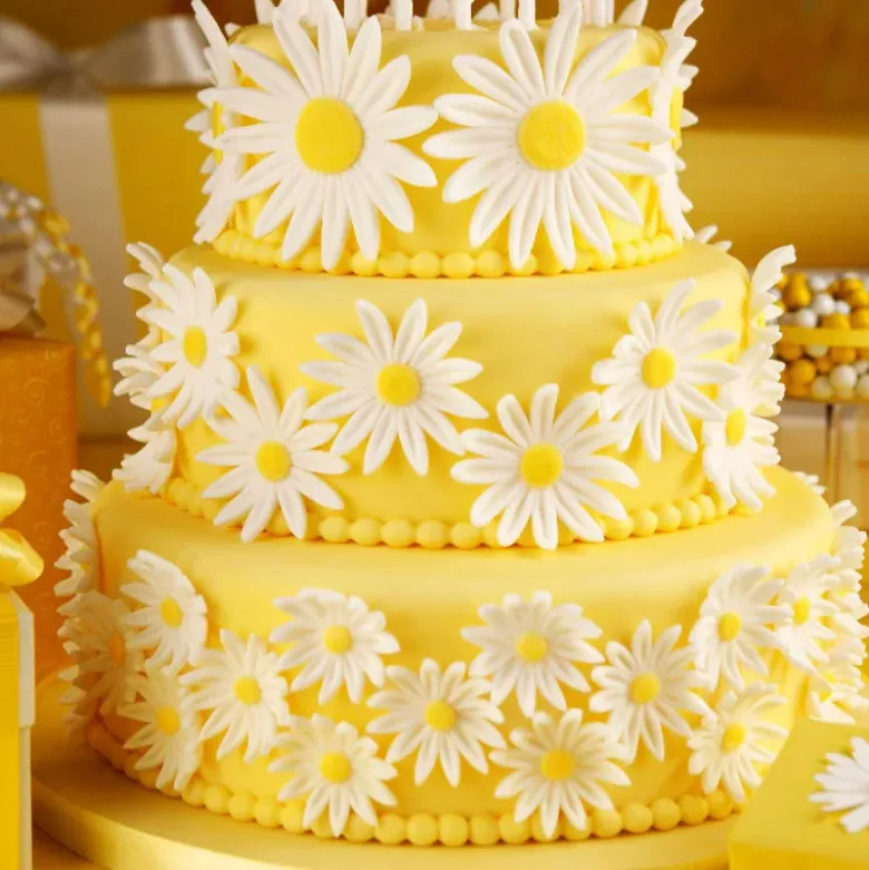 Pâte à sucre jaune étalée - DDM 10/26