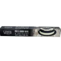 Pâte à sucre noire étalée - DDM 12/26