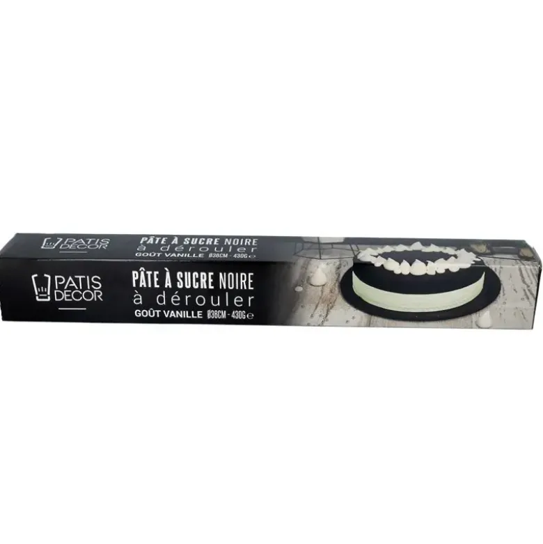 Pâte à sucre noire étalée - DDM 12/26