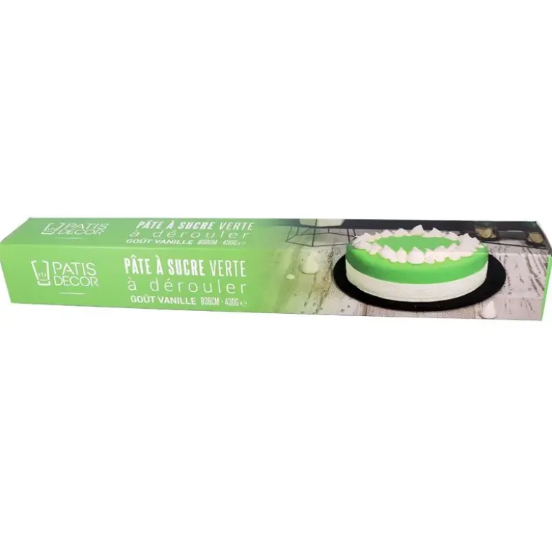 Pâte à sucre verte étalée - DDM 02/26