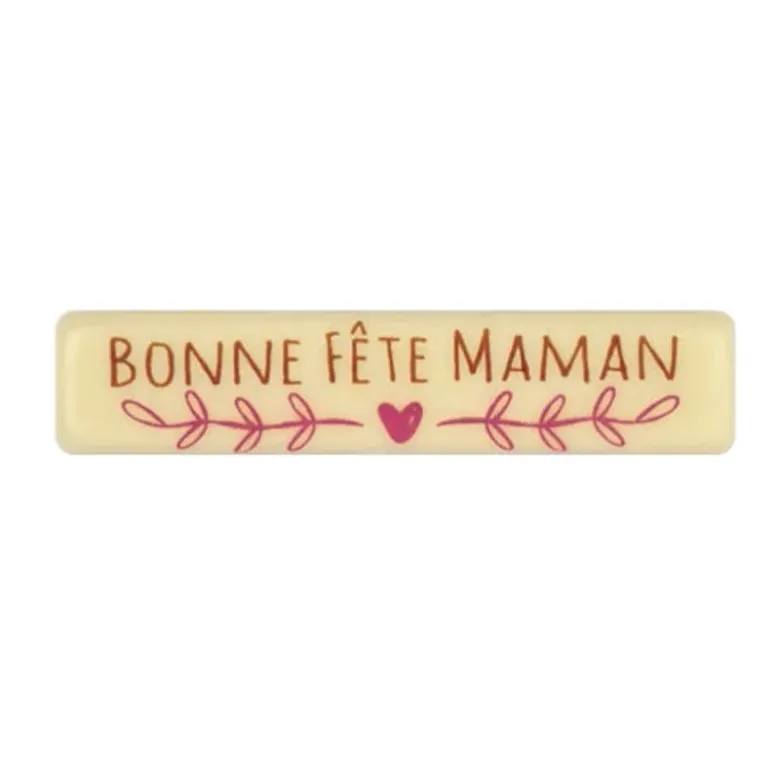 Rectangle Chocolat blanc Bonne Fête Maman (x66)