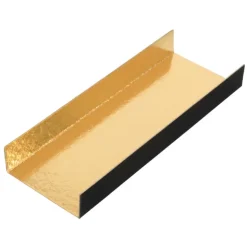 Rectangles rainés en carton or et noir (x200)