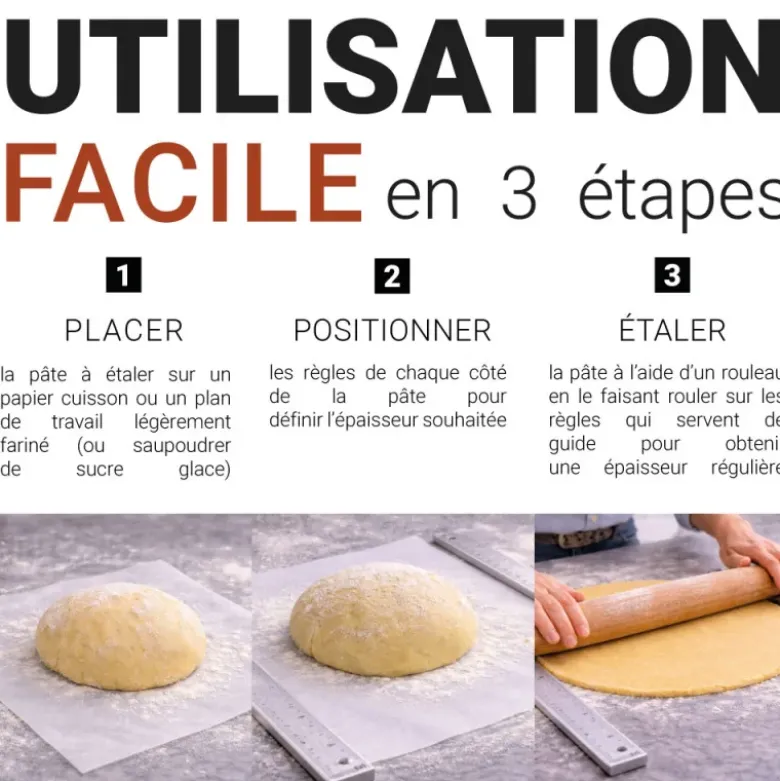 6 règles à niveler en aluminium 40cm