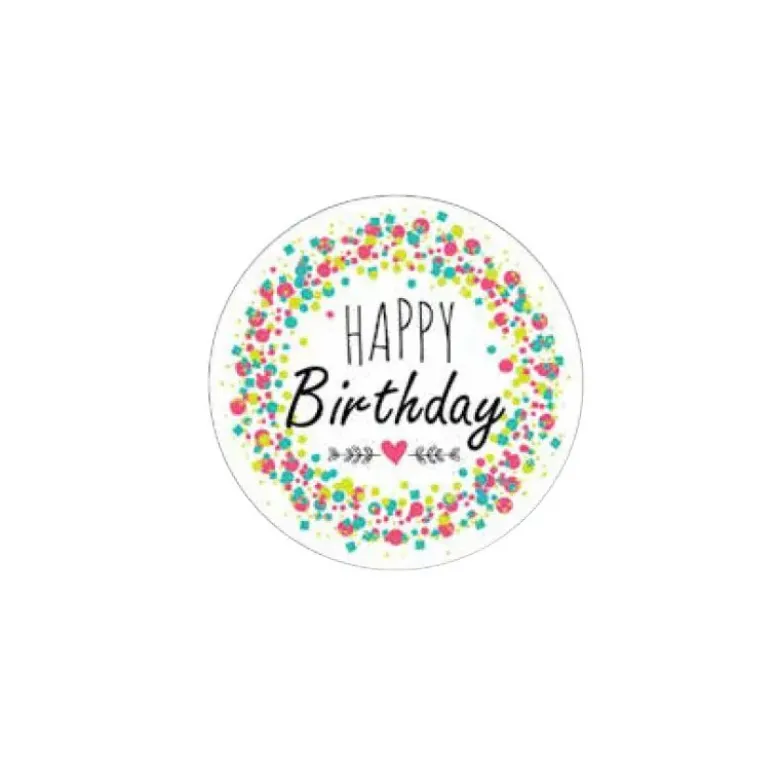 Ronds azyme Joyeux Anniversaire 5 cm (x24)
