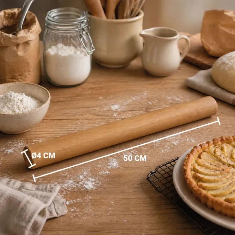 Rouleau à pâtisserie en acacia - 50 cm
