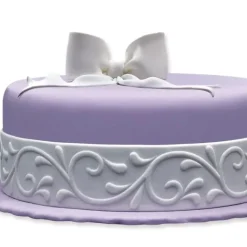 Ruban pâte à sucre blanc arabesques (1,25 m)