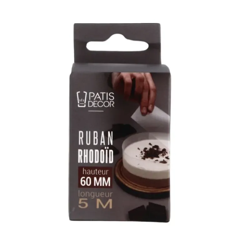 Ruban rhodoïd hauteur 60 mm, 5 mètres