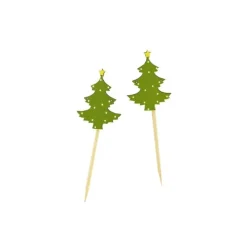Sapin de Noël Bois sur pique(x50)
