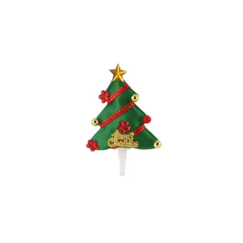 Sapin de Noël décoré sur pique