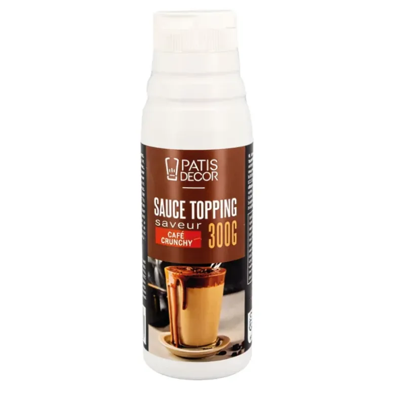 Sauce topping saveur café crunchy 300 g - DDM 12/26