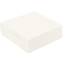 50 Serviettes de table blanches