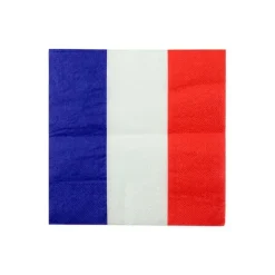 50 Serviettes de table bleu blanc rouge
