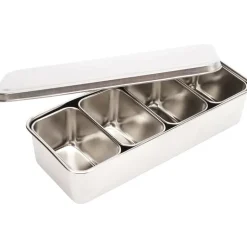 set de 5 mini-boîtes japonaises inox pour mise en place