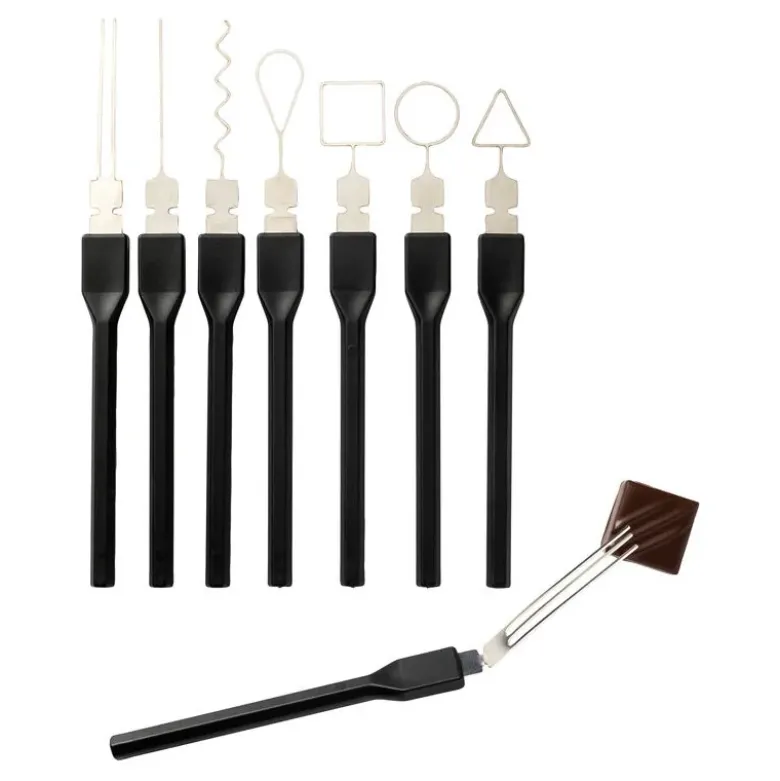 Signature boîte de 8 fourchettes à décor pliables pour bonbons en chocolat