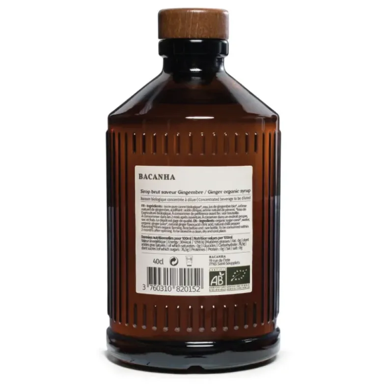 Sirop de gingembre bio brut - 400 ml
