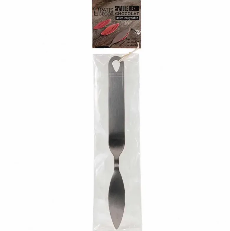 Spatule à former les feuilles en chocolat 23 mm