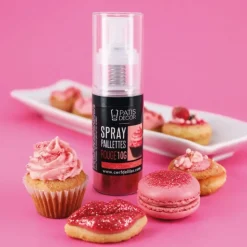 Spray de paillettes rouges 10g