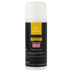 spray pour décors velours en chocolat velours choco rose 400 ml