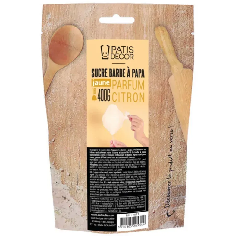 Sucre barbe à papa parfum citron
