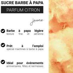 Sucre barbe à papa parfum citron