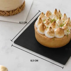 Supports cartonnés à gâteaux carrés blanc et noir (x20)