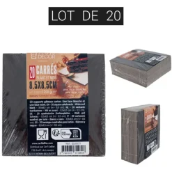 Supports cartonnés à gâteaux carrés blanc et noir (x20)