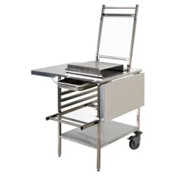 table mobile inox pour guitare 71x61x85 cm