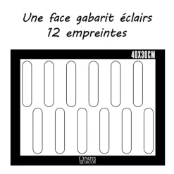 Tapis de cuisson silicone spécial macarons & éclairs 40 x 30 cm