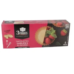 Tartelettes sablées au beurre (x 9)