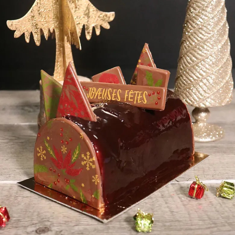 Transfert chocolat thème Noël classique