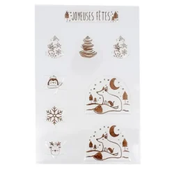 Transfert chocolat thème Noël Renard