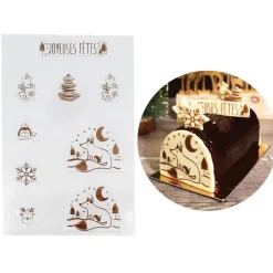 Transfert chocolat thème Noël Renard